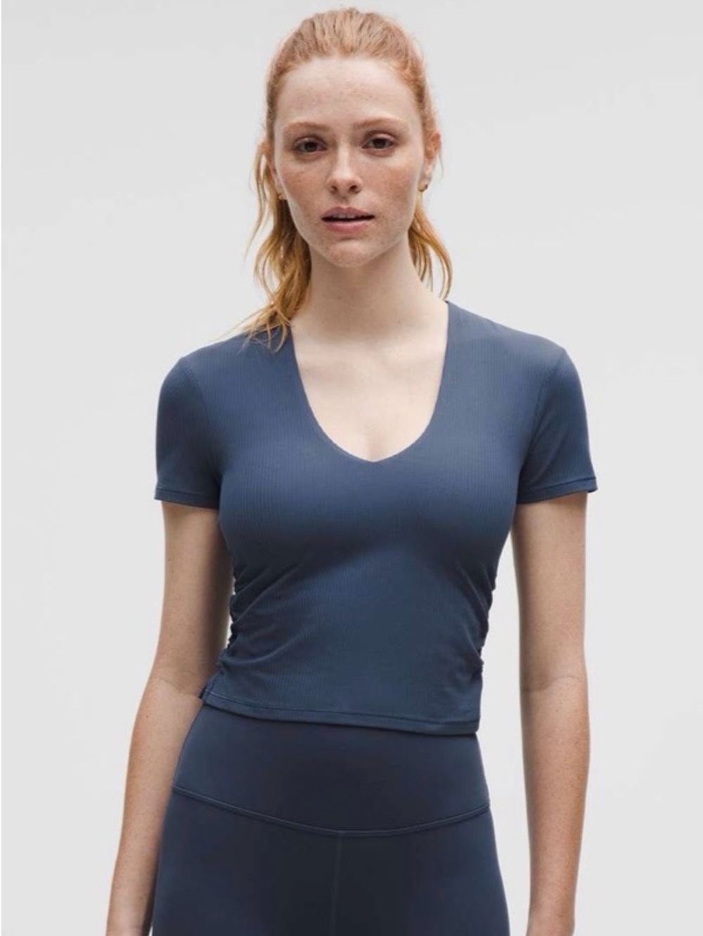 Lululemon All It Takes Ribbed Nulu V-Neck T-Shirt Size 12